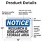 Signmission Research And Development Storage Area, 14 in W x Rectangle, Vinyl Decal OS-2PACK-NS-D-1014-L-18050 - alternate 3
